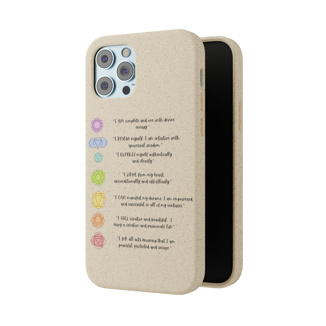 Chakra Affirmations Biodegradable Case