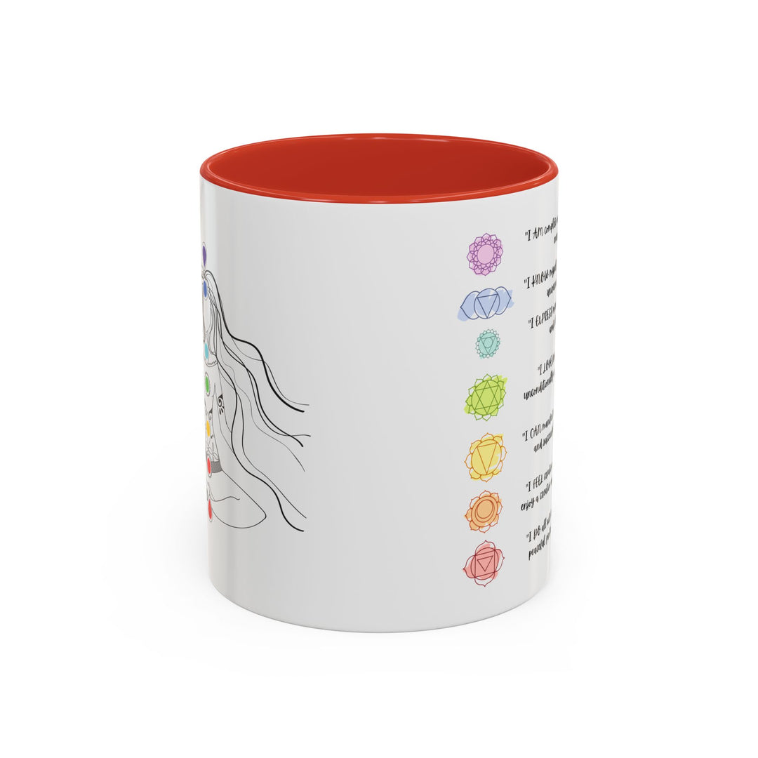 Whimsical Chakra Girl Accent Coffee Mug, 11oz