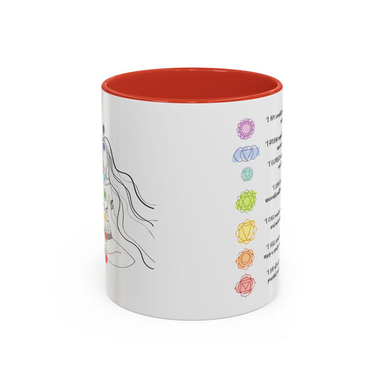Whimsical Chakra Girl Accent Coffee Mug, 11oz