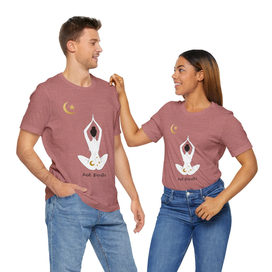 Just Breathe Moon Unisex Jersey Short Sleeve Tee