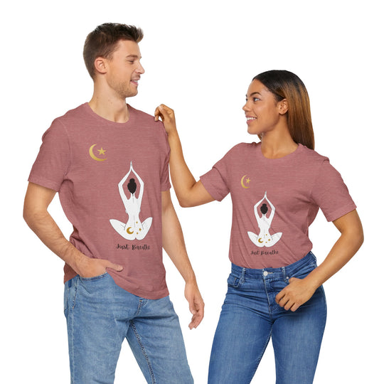 Just Breathe Moon Unisex Jersey Short Sleeve Tee