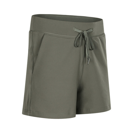 Pocket elastic yoga shorts