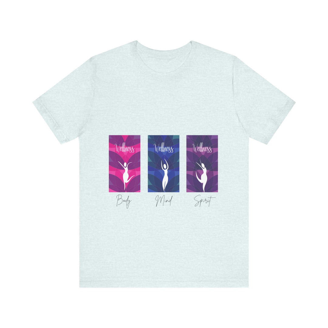 Wellness Body Mind Spirit Unisex Jersey Short Sleeve Tee