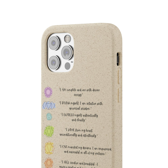 Chakra Affirmations Biodegradable Case