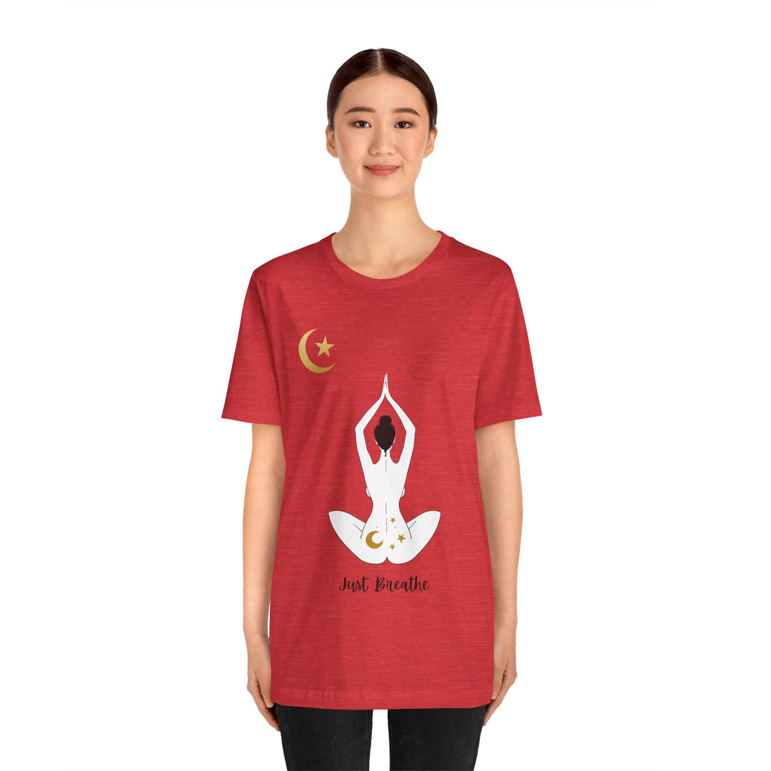 Just Breathe Moon Unisex Jersey Short Sleeve Tee