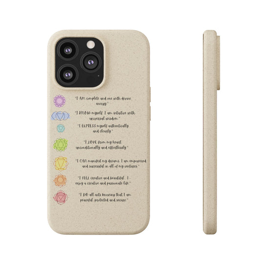 Chakra Affirmations Biodegradable Case