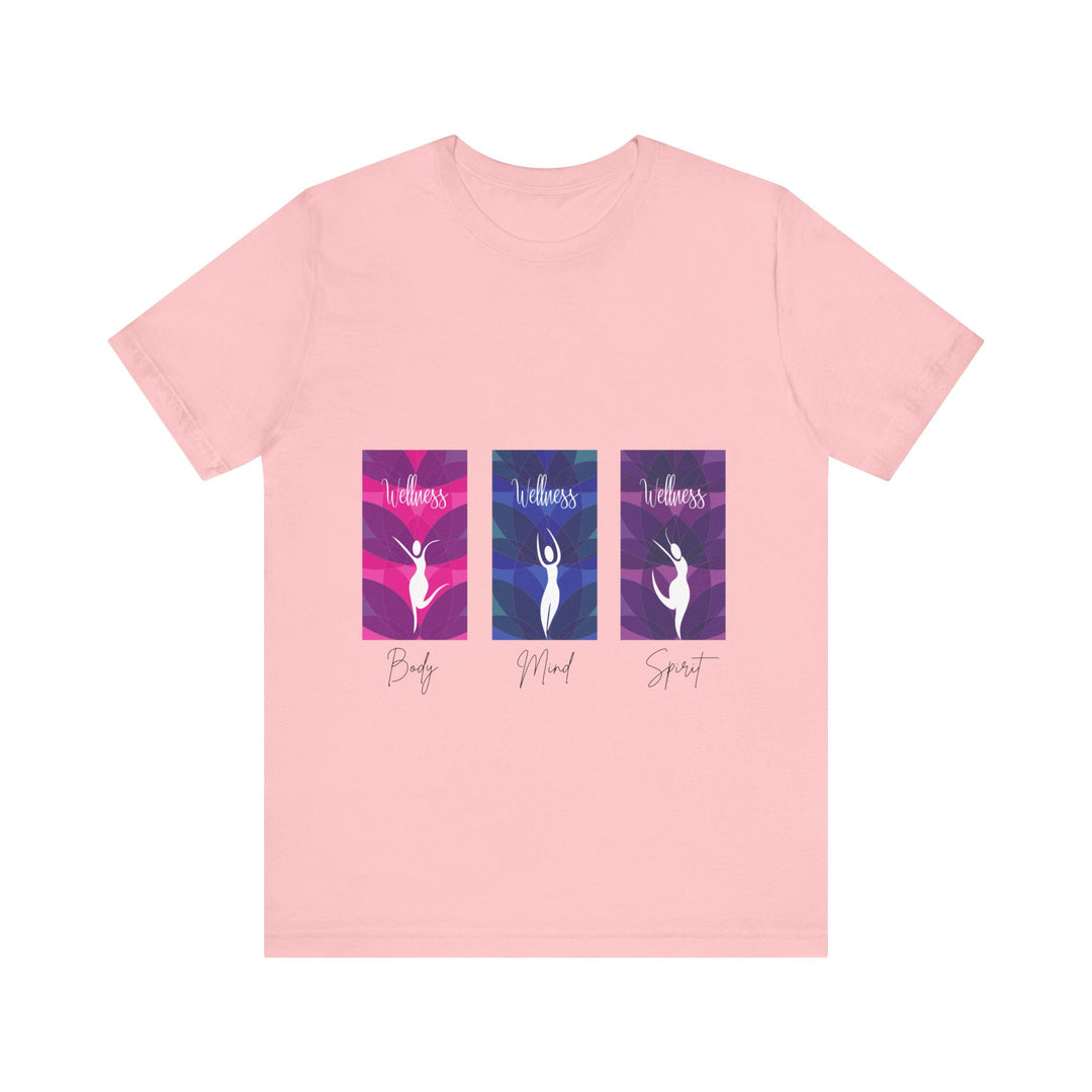 Wellness Body Mind Spirit Unisex Jersey Short Sleeve Tee