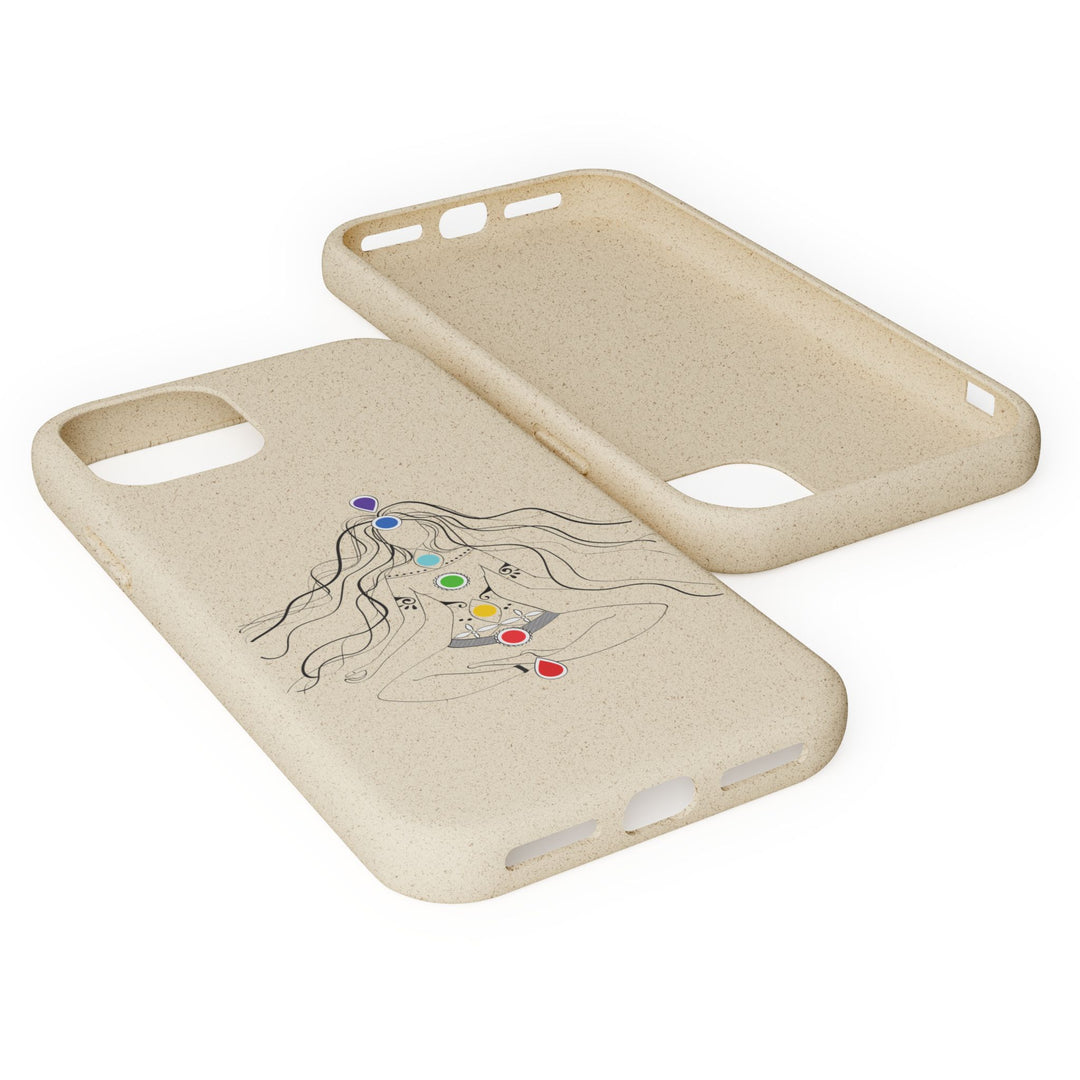 Whimsical Chakra Girl Biodegradable Case
