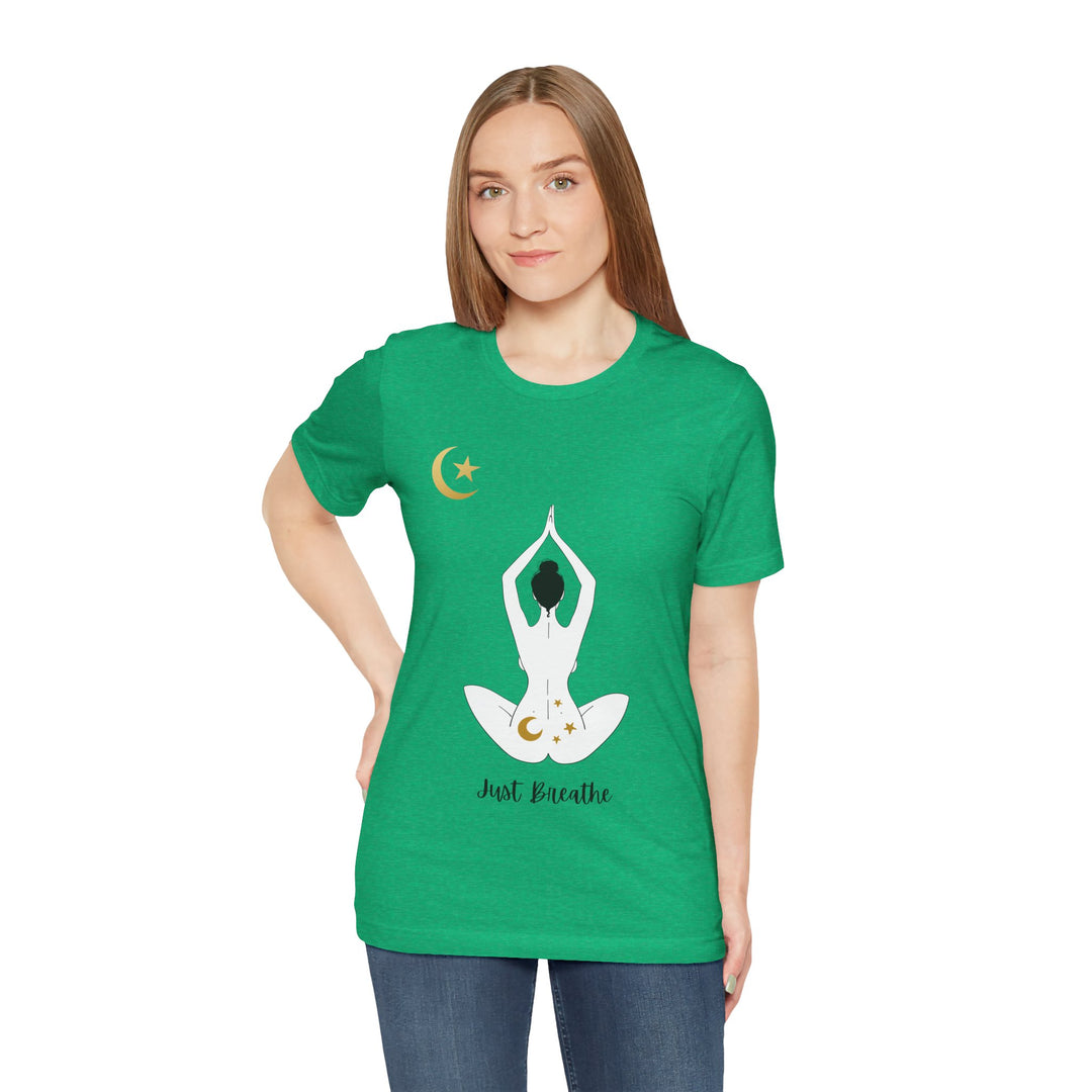 Just Breathe Moon Unisex Jersey Short Sleeve Tee