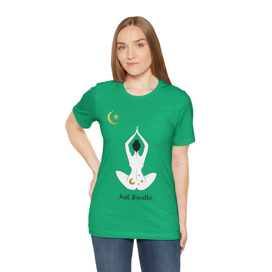 Just Breathe Moon Unisex Jersey Short Sleeve Tee
