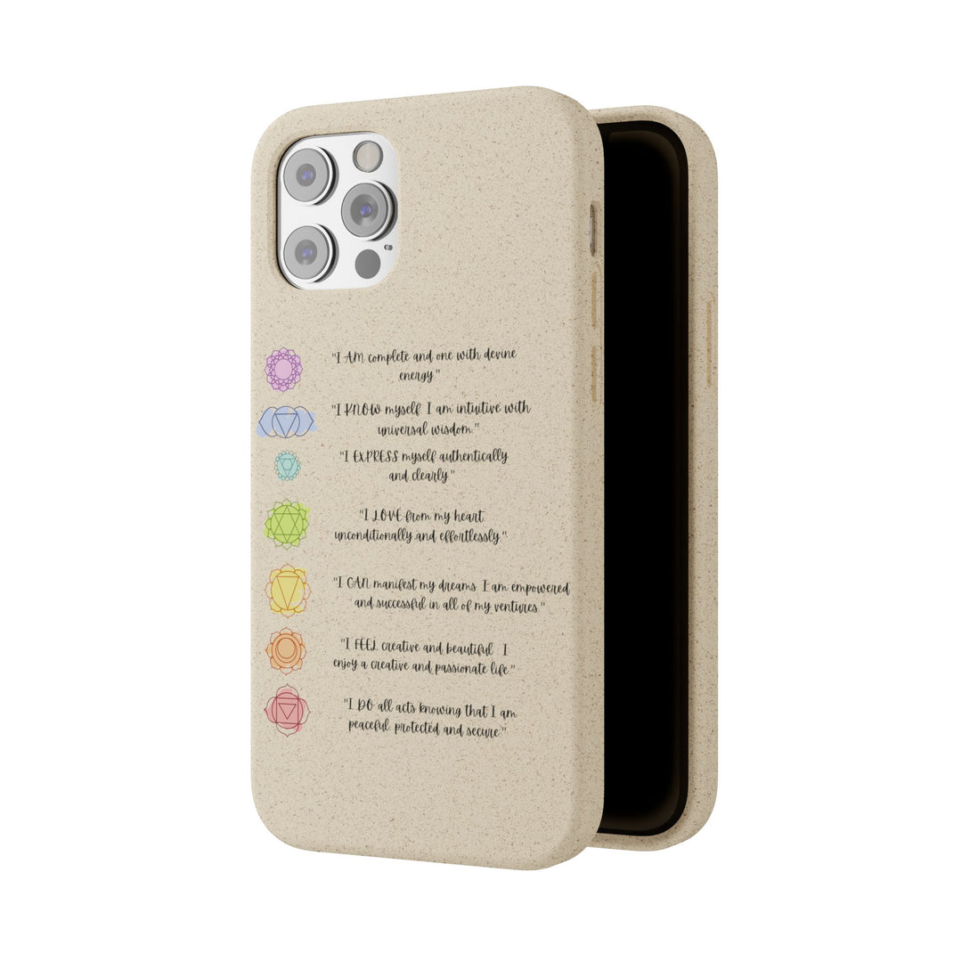 Chakra Affirmations Biodegradable Case