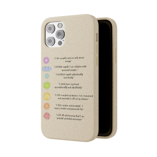Chakra Affirmations Biodegradable Case
