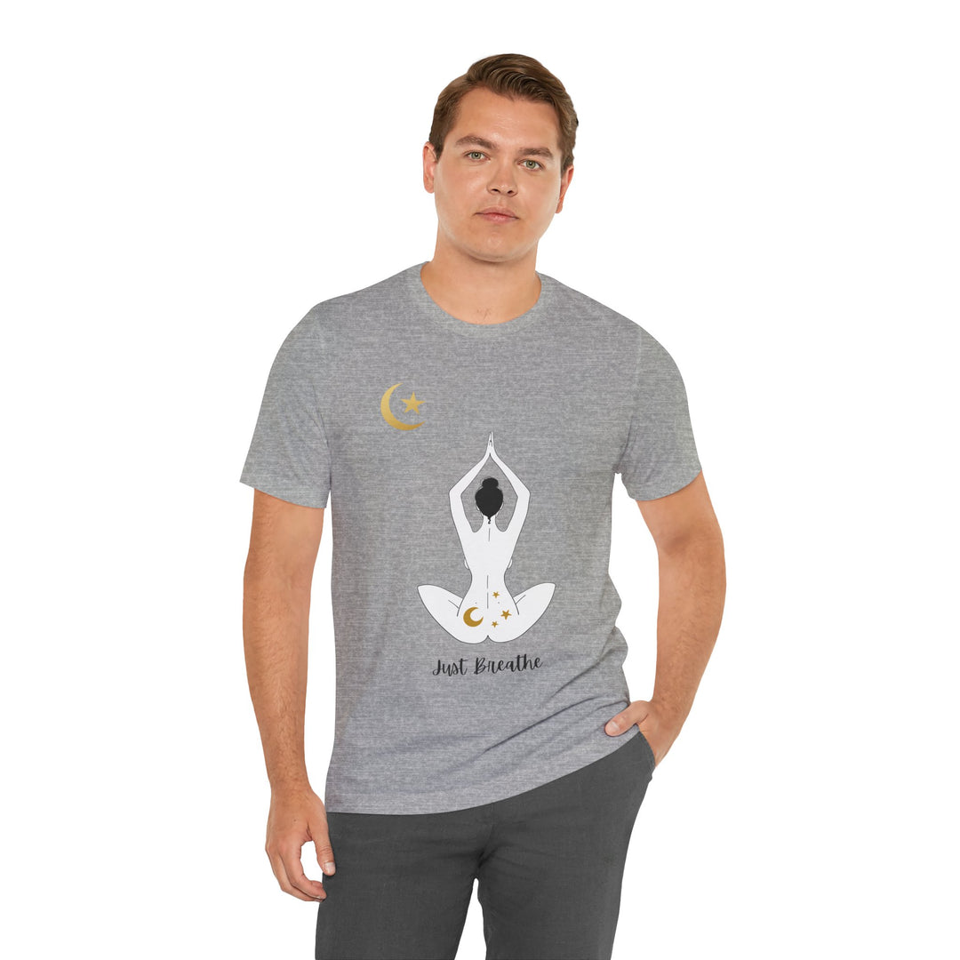 Just Breathe Moon Unisex Jersey Short Sleeve Tee