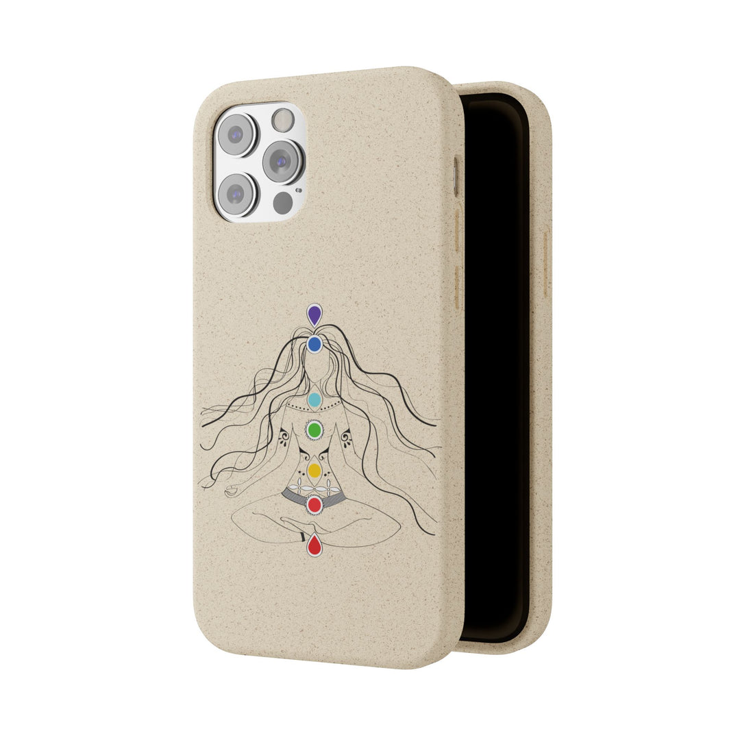 Whimsical Chakra Girl Biodegradable Case