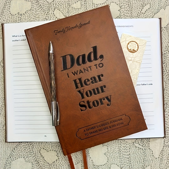 Vintage Leather Notebook - Mom And Dad Notebook
