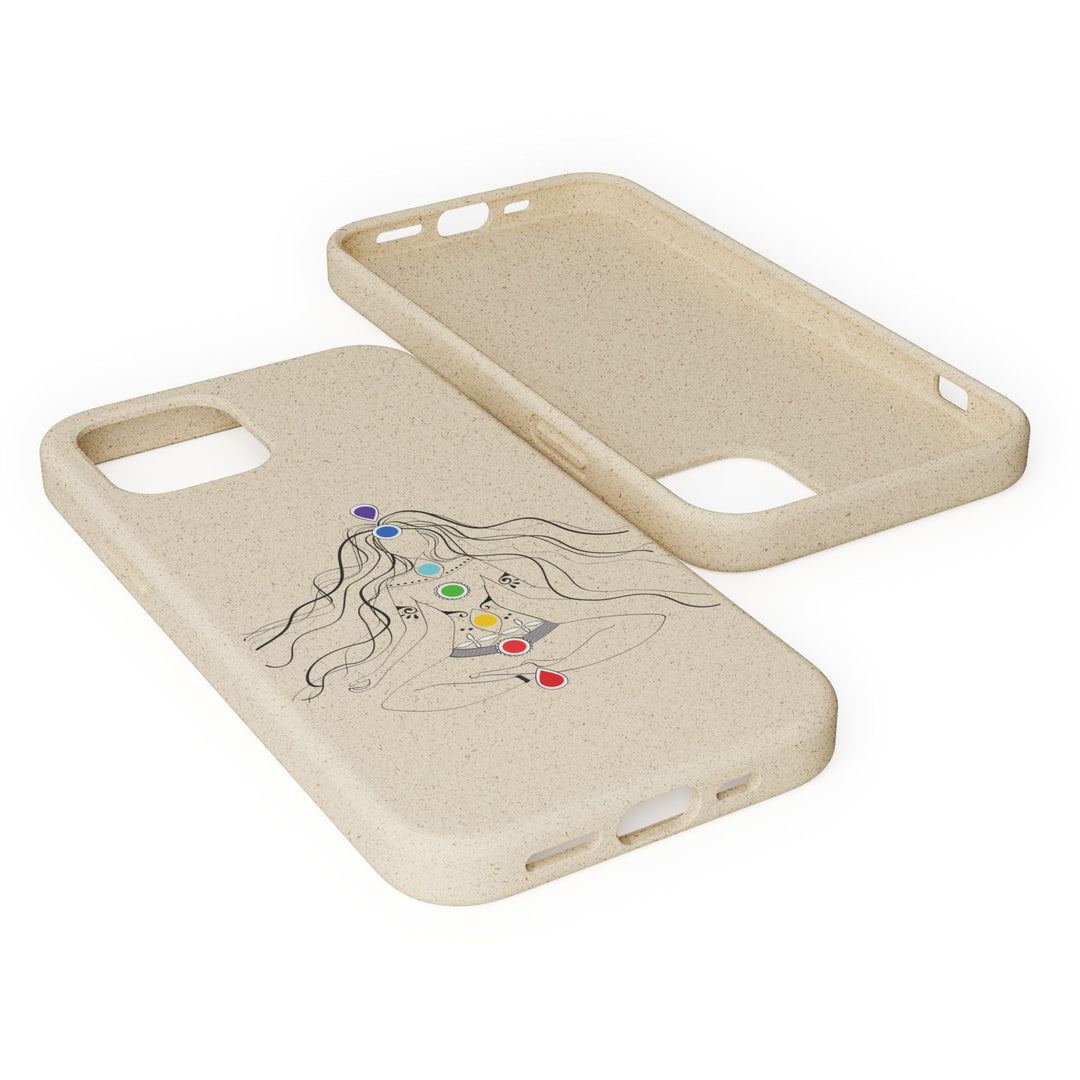 Whimsical Chakra Girl Biodegradable Case