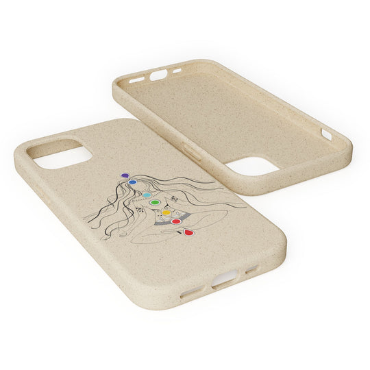 Whimsical Chakra Girl Biodegradable Case