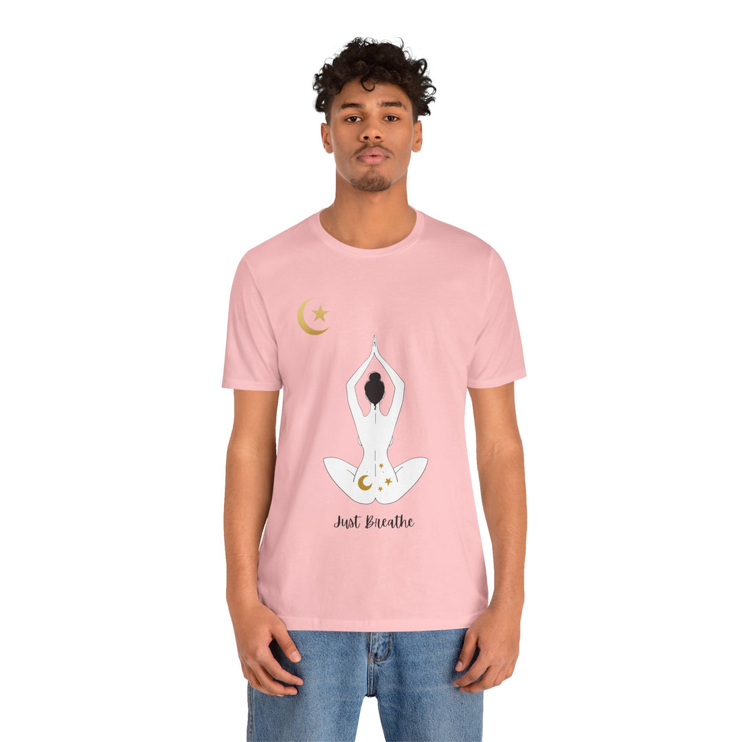Just Breathe Moon Unisex Jersey Short Sleeve Tee