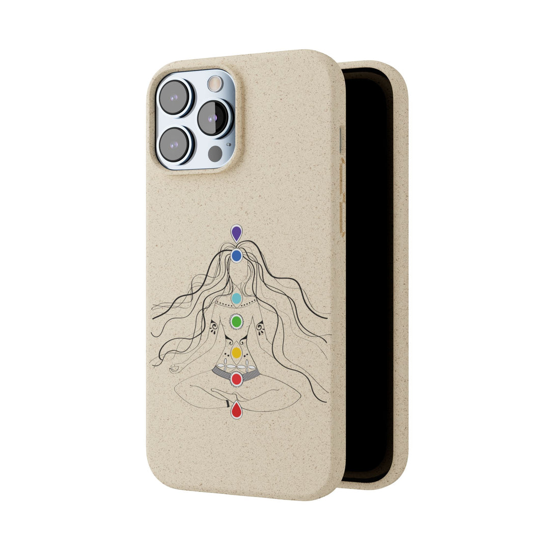 Whimsical Chakra Girl Biodegradable Case
