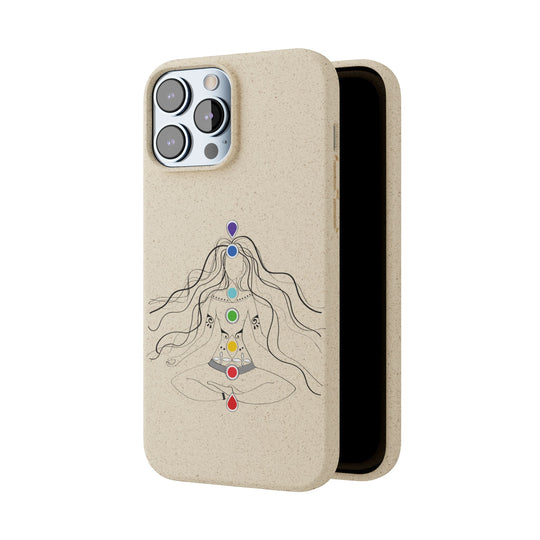 Whimsical Chakra Girl Biodegradable Case