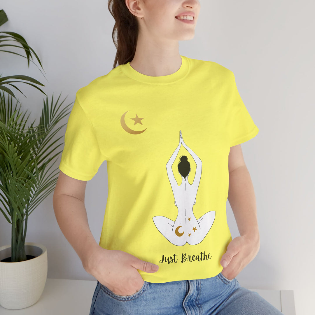 Just Breathe Moon Unisex Jersey Short Sleeve Tee