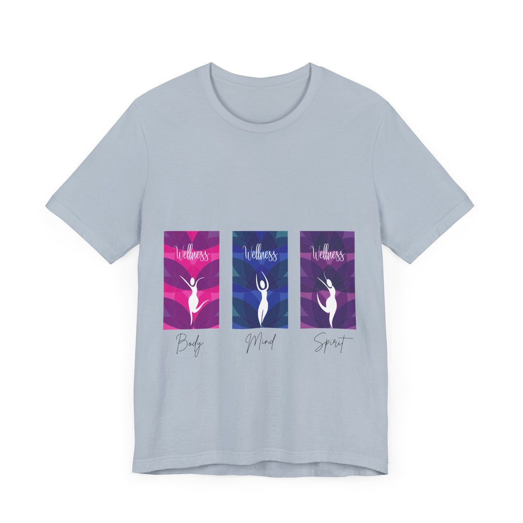 Wellness Body Mind Spirit Unisex Jersey Short Sleeve Tee