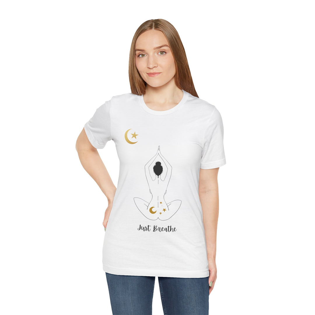 Just Breathe Moon Unisex Jersey Short Sleeve Tee
