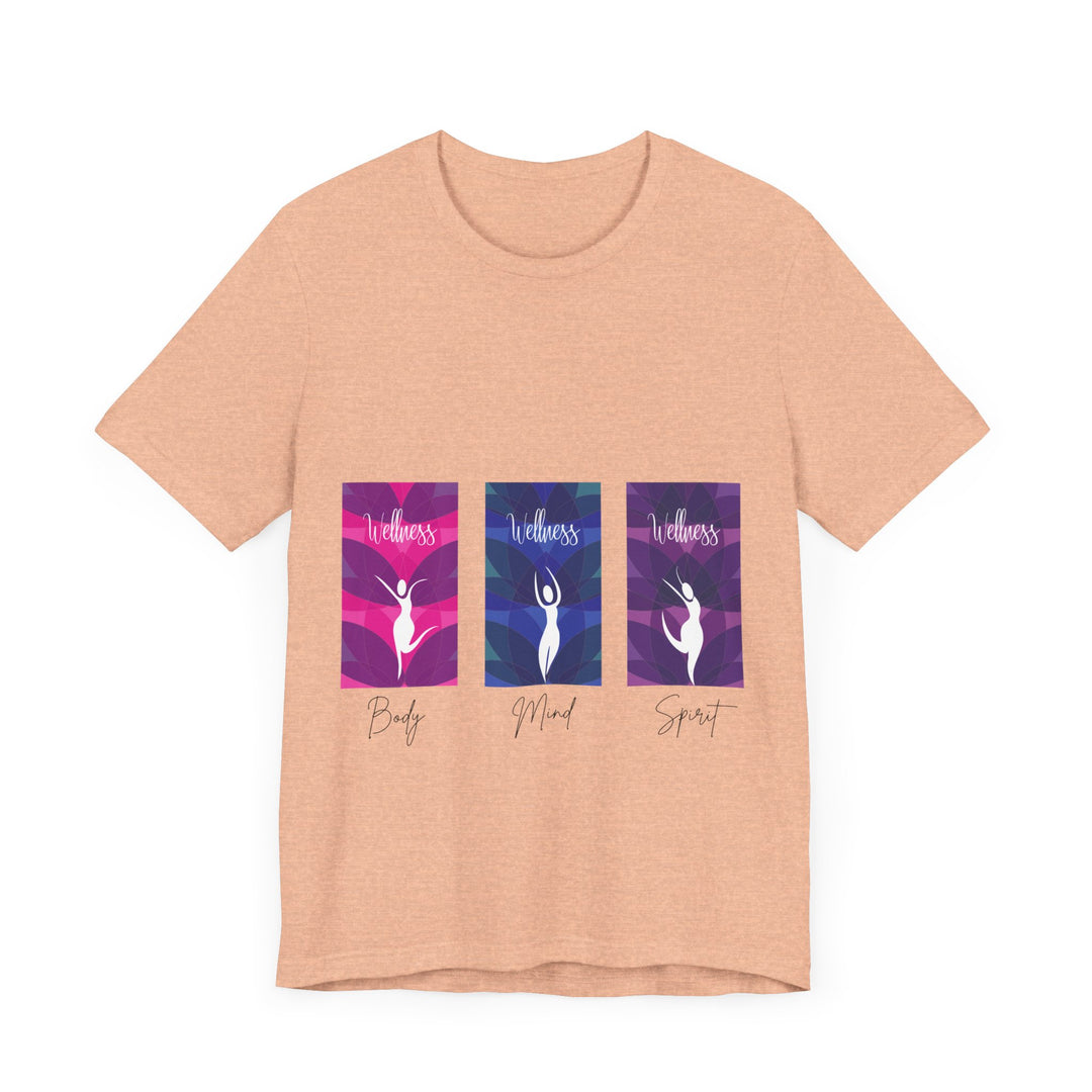 Wellness Body Mind Spirit Unisex Jersey Short Sleeve Tee