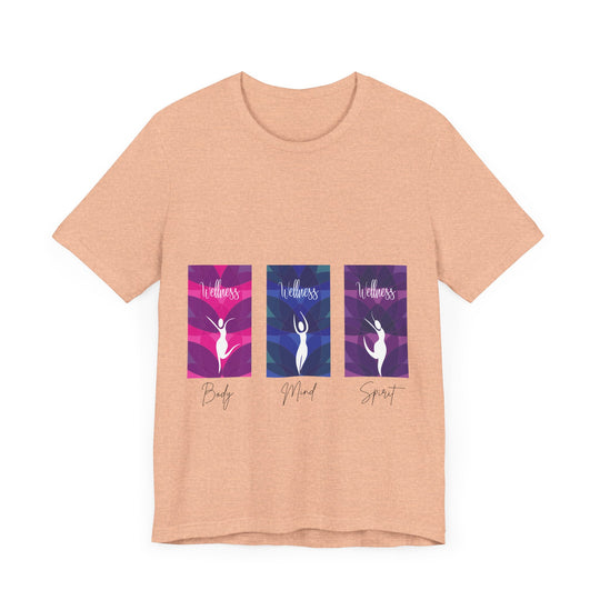 Wellness Body Mind Spirit Unisex Jersey Short Sleeve Tee