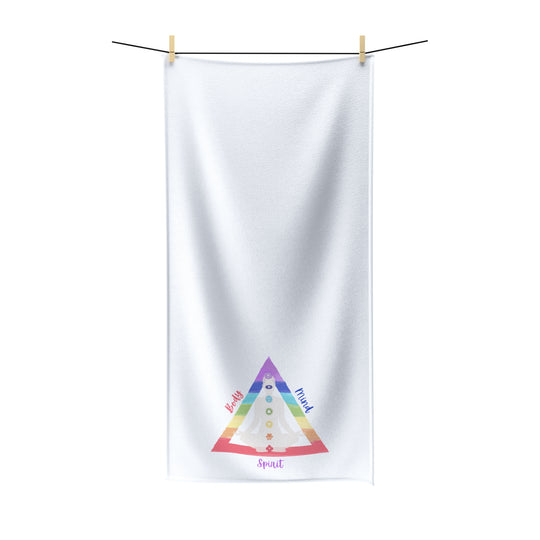 Triangle Connect Body Mind Spirit Chakra Versatile Spa Polycotton Towel