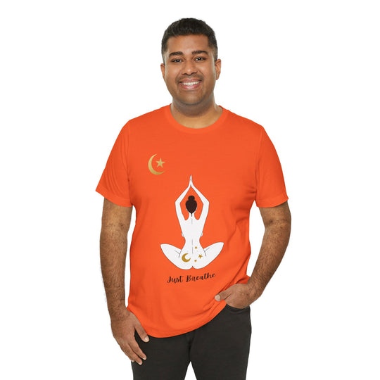 Just Breathe Moon Unisex Jersey Short Sleeve Tee