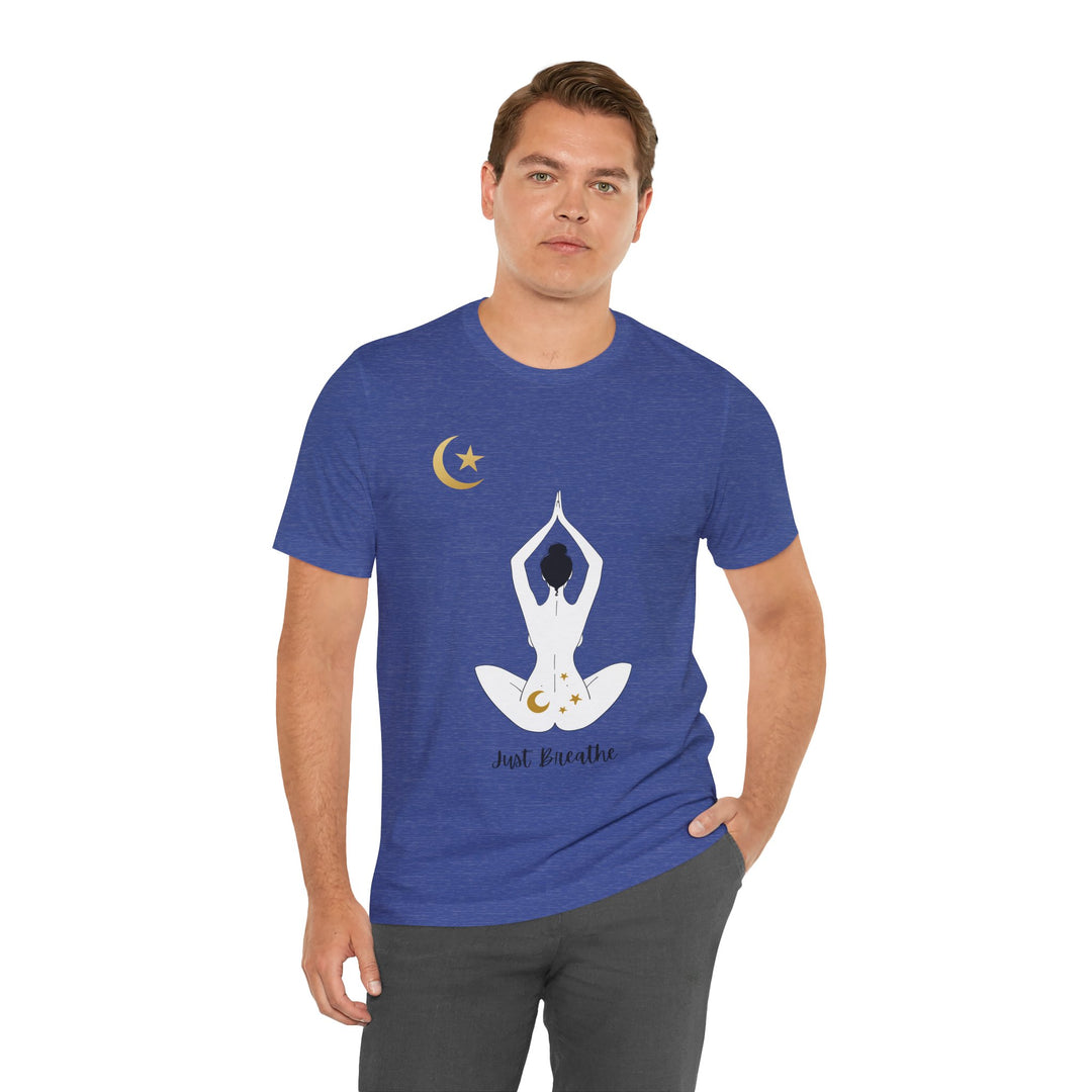 Just Breathe Moon Unisex Jersey Short Sleeve Tee