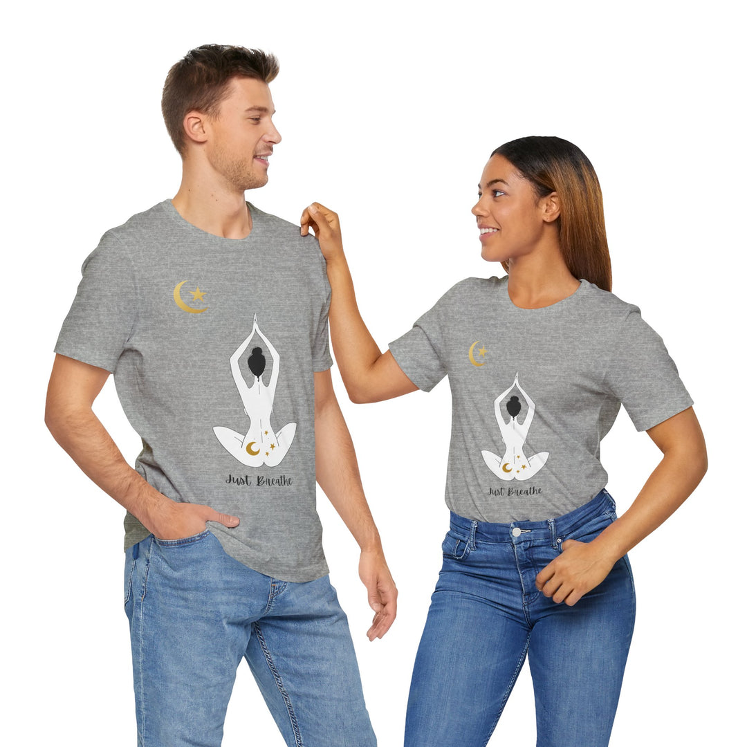 Just Breathe Moon Unisex Jersey Short Sleeve Tee