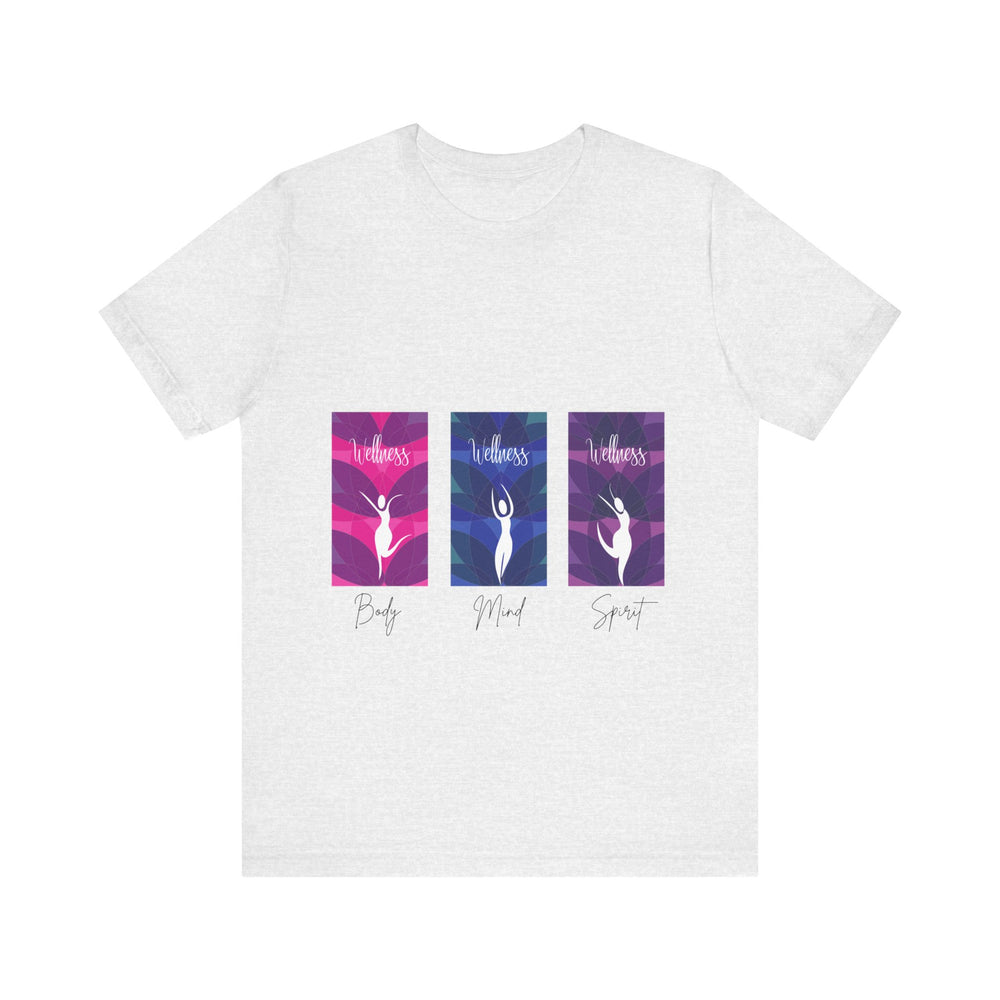 Wellness Body Mind Spirit Unisex Jersey Short Sleeve Tee