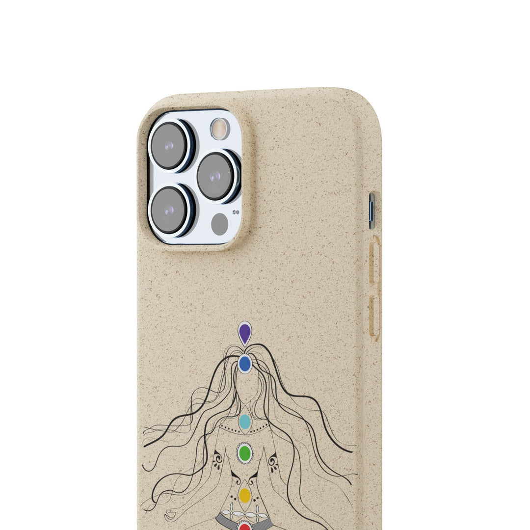 Whimsical Chakra Girl Biodegradable Case