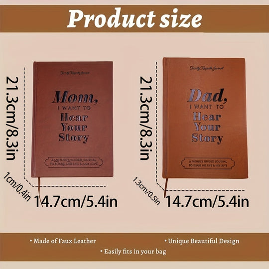 Vintage Leather Notebook - Mom And Dad Notebook
