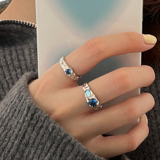 Irregular Colorful Crystals Zircon Ring For Women