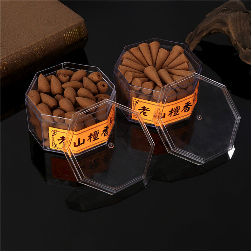 Sage Octagonal Plastic Box Laoshan Sandalwood Tablets