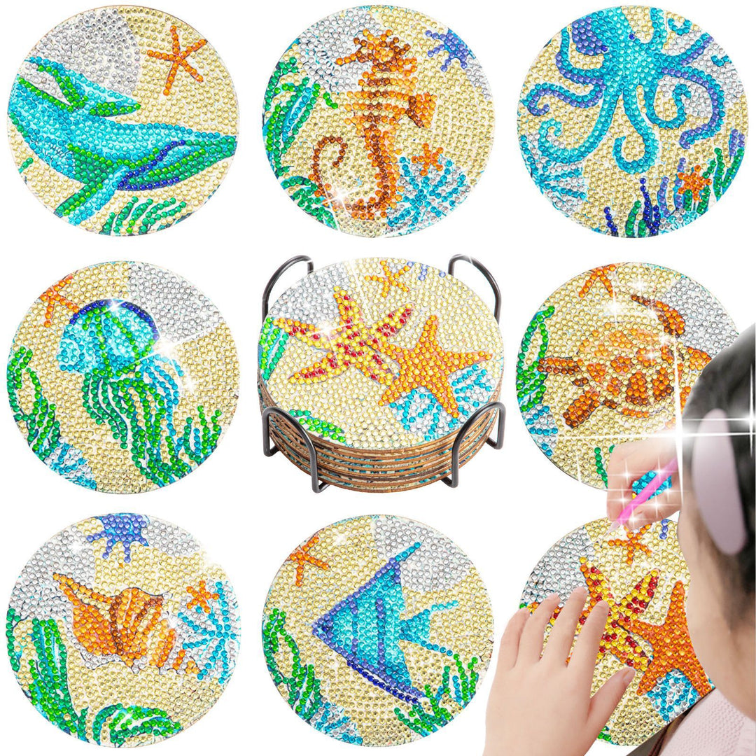 Placemat Stick-on Crystals Coaster Kit