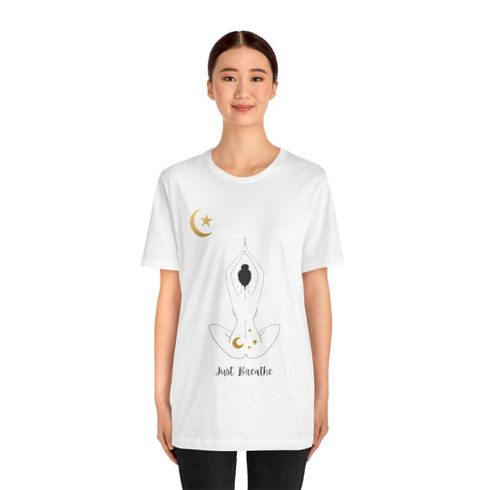 Just Breathe Moon Unisex Jersey Short Sleeve Tee