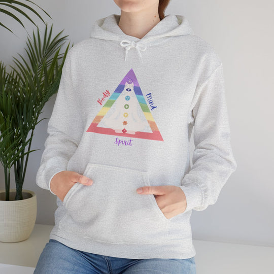Triangle Connect Body Mind Spirit Chakra Unisex Heavy Blend™ Hooded Sweatshirt